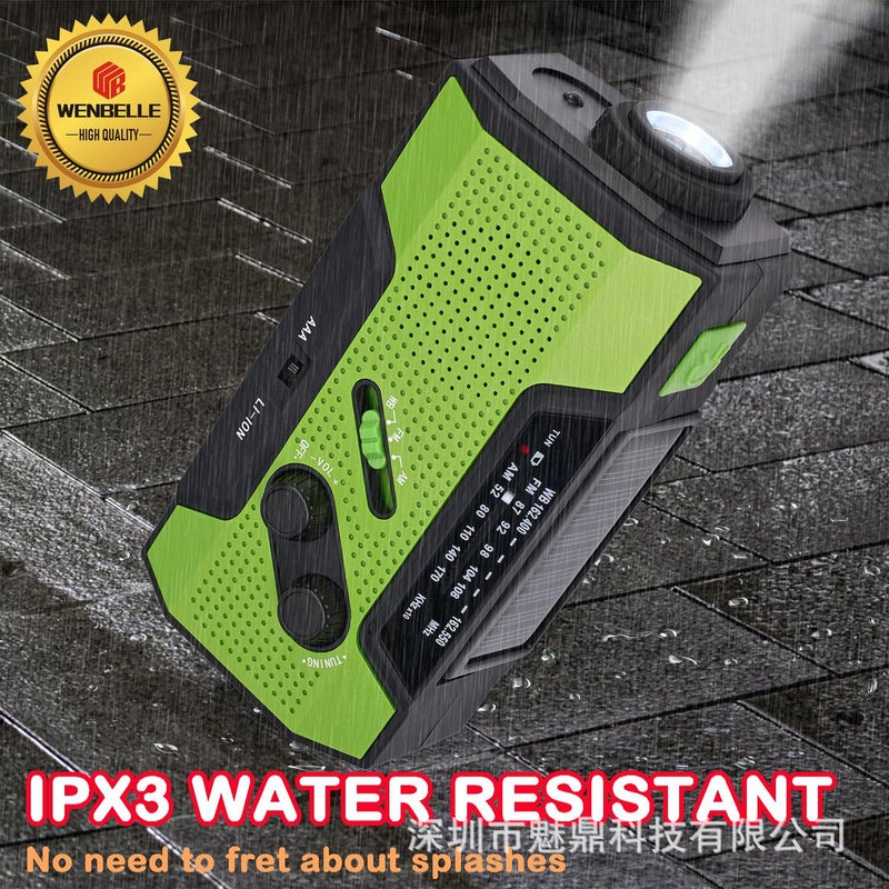 Popular Outdoor Emergency Portable Radio Multi-Function Solar Hand-Cranked Power Generation Radio - Image 4
